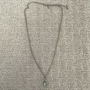 Adjustable Silver Pandora Necklace w/charm.